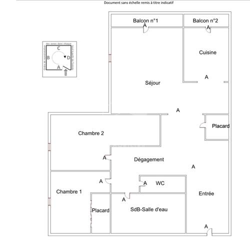 Appartement Nice 3 pièce(s) 68.45 m2 - cave