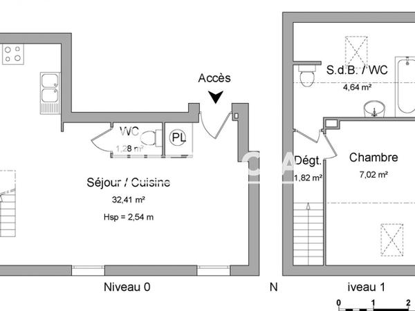 Location Appartement 2 pièces 47.17 m² - 4 BIS RUE DU RUISSEAU Chatel Saint Germain 57160