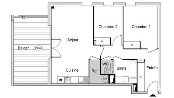 Appartement à vendre 3 pièces 67 m² Valras-Plage