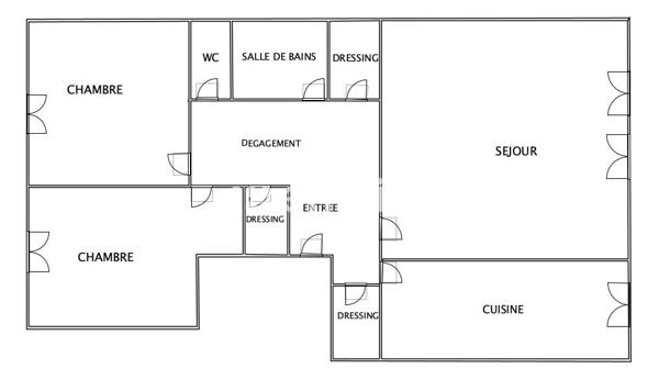 Appartement 3 pièces - 65 m²