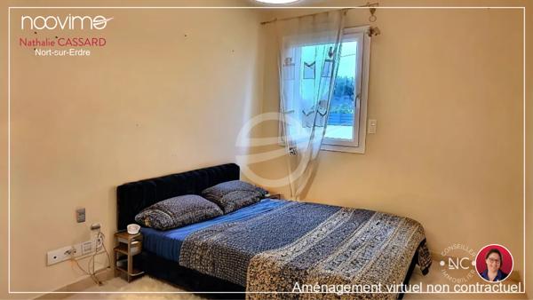 Maison de Plain-pied de 2006 - 4 chambres - double garage en village près du Canal