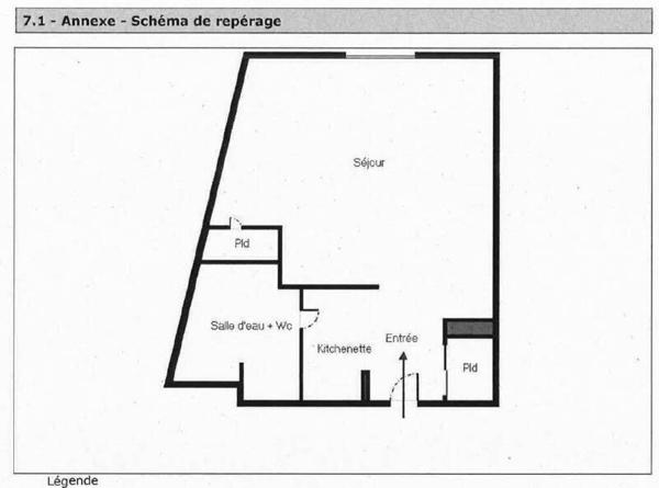 Appartement 1 pièce                                        - 44000 Nantes Réf : 12157