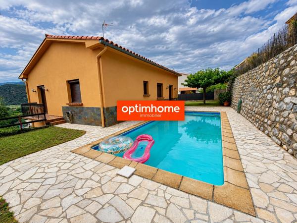 Maison 4 faces 4 pièces avec piscine à Codalet (66500)