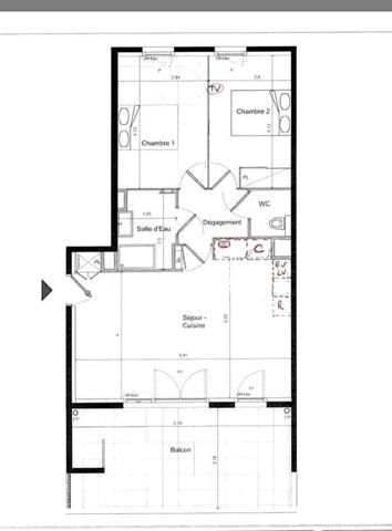 Magnifique appartement T3 avec terrasse couverte et