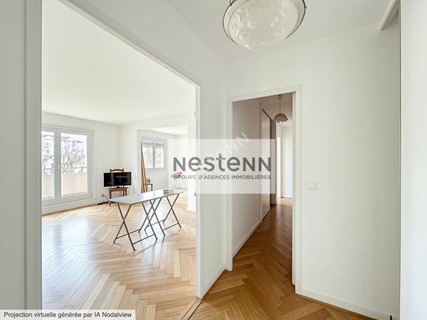 Appartement Ermont 4 pièces 79 m2- balcon - cave - box - Gare - F4- lumineux- ascenseur