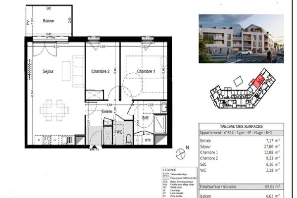 A VENDRE T3 avec Balcon- Quartier de la MADELEINE à ANGERS