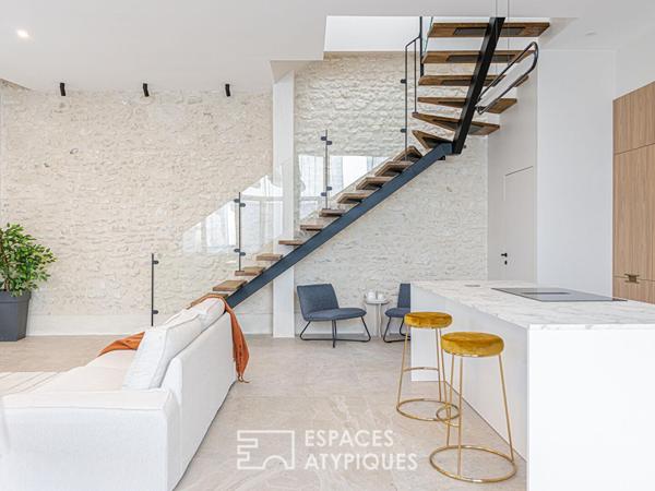 Appartement à la rénovation contemporaine, vue Loire