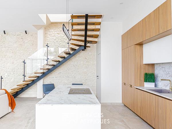 Appartement à la rénovation contemporaine, vue Loire
