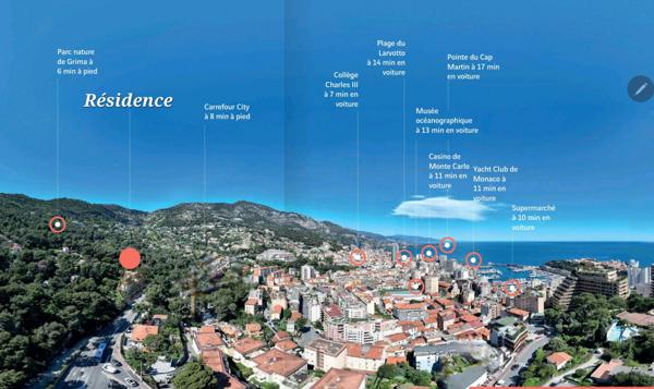 Beausoleil – Aux portes de Monaco – Dernier appartement 2 pièces avec terrasse de 111,5 m²