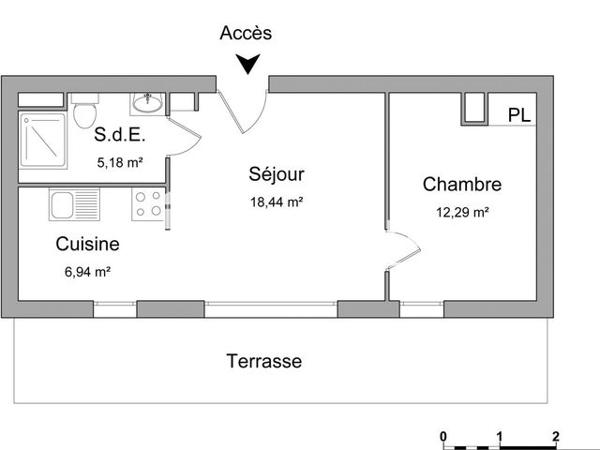 Location Appartement 2 pièces 42.65 m² - 24 RUE DU POT D'ETAIN Caen 14000