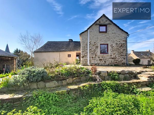 Centrès (12120) Maison sur 3 niveaux avec cave ; studio au RDC et une grange indépendante + grand verger