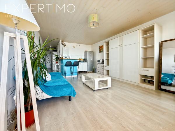 Palavas-les-Flots (34250) Palavas les Flots, vue mer, grand studio d'environ 36 m2, terrasse, parking privé et cellier.