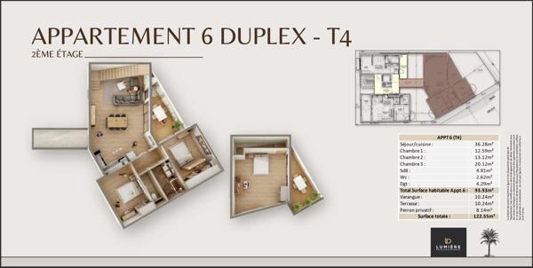 SAINT-DENIS / APPARTEMENT T2 NEUF / STANDING