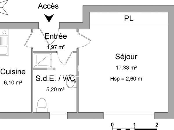 Location Studio meublé 31.1 m² - 193 AVENUE DES CASSEAUX Limoges 87000