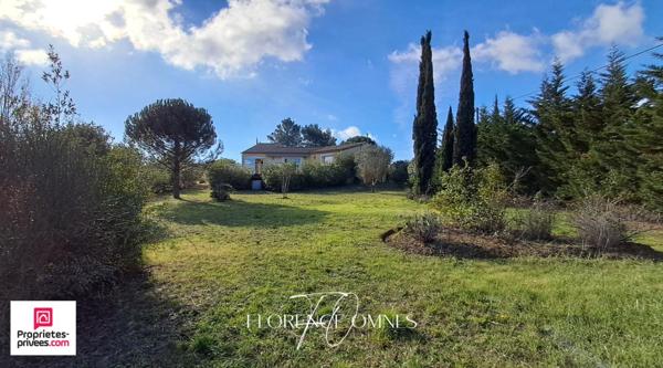 EXCLUSIVITE Pennautier - Maison de plain-pied 108 m² -  2 chambres - Cadre de verdure