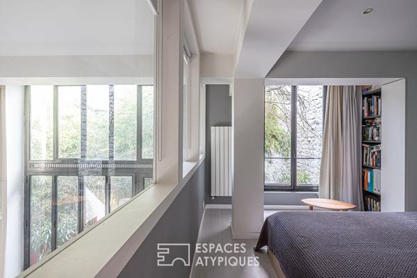 Loft en duplex avec terrasse arborée