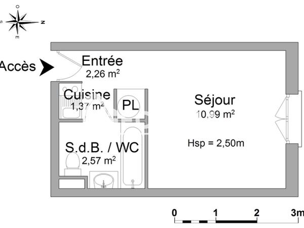 Location Studio 25 m² - 2 RUE DU VIVARAIS Vandoeuvre-les-nancy 54500