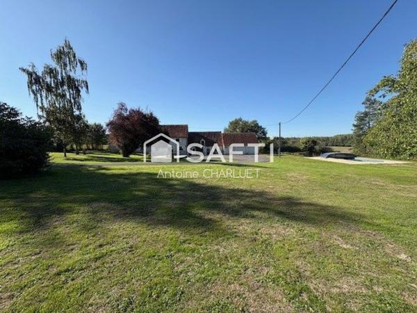COUP DE CŒUR – PERLE RARE EN CAMPAGNE DE CHÂTILLON-SUR-INDRE ! 255 m² – 4 chambres – Terrain  6635 m²