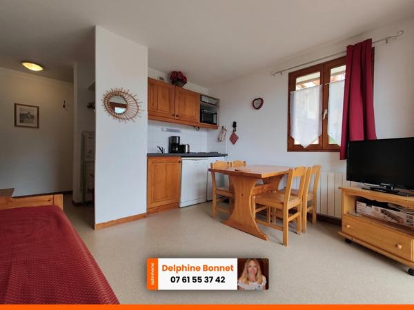 Valfréjus, appartement 2P de 31 m2 avec terrasse et cave, vue dégagée sur Vanoise