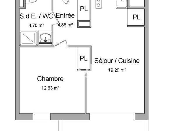 Location Appartement 2 pièces 41.38 m² - IKABE - 19-21 RUE PAUL VALERY Toulouse 31200