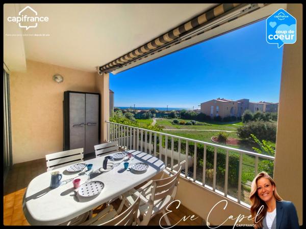 Appartement à vendre 3 pièces LE CAP D'AGDE (34), 2 chambres, place de parking, vue Mer. Secteur Richelieu / Rochelongue