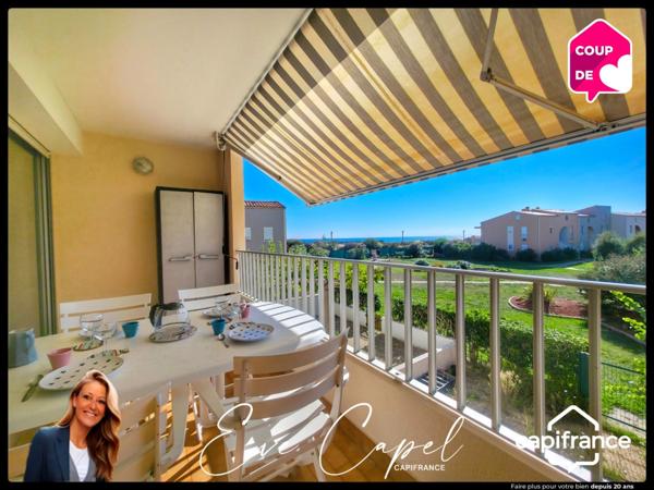 Appartement à vendre 3 pièces LE CAP D'AGDE (34), 2 chambres, place de parking, vue Mer. Secteur Richelieu / Rochelongue