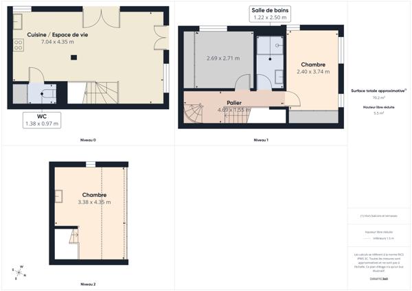 Maison
         4 pièces
        - 72 m² 369 000 € *