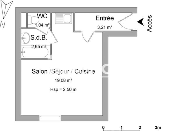Location Studio 25.98 m² - RESIDENCE LES HORTENSIAS Brest 29200