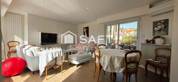CENTRE CANNES 3 PIECES 95 M2 DERNIER ETAGE VUE MER