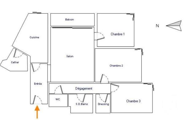 Appartement F4 à vendre  4 pièces - 87,05 m 2   PARIS  - 75019