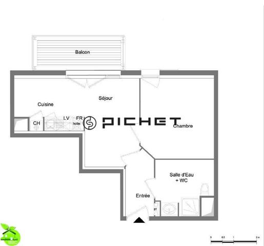 Appartement 2 pièces 35 m²