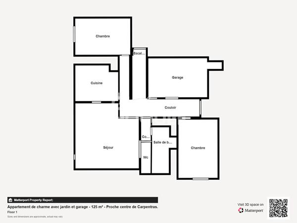 Appartement de charme avec jardin et garage - 125 m² - Proche centre de Carpentras