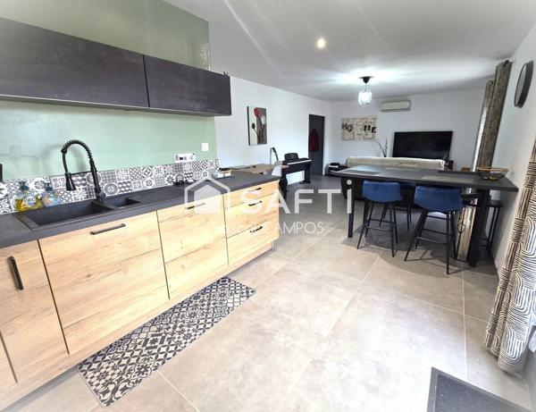 Maison plein pied de 75m² fonctionnelle avec jardin et garage