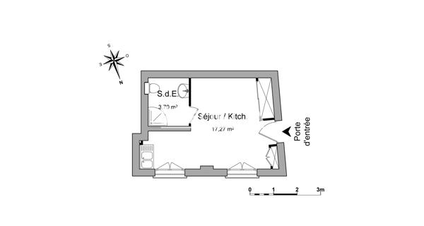 Location Studio 20.97 m² - Montrouge 92120