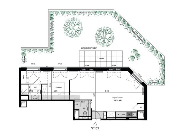 Appartement 2 pièces de 54.44 m² - Saint-Germain-en-Laye