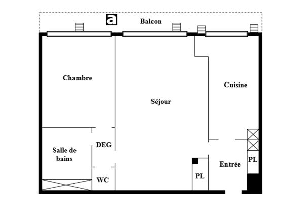 PUTEAUX/Bellerive I Appartement 2 pièces de 51 m² cave et parking