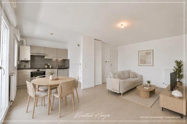 Dpt Loire Atlantique (44), à vendre REZE appartement T2 de 47m², dernier étage avec balcon et stationnement.