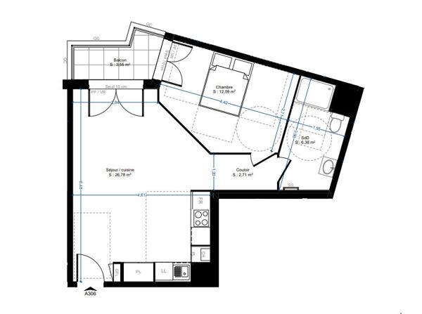 Appartement de type 2 à Bry-Sur-Marne