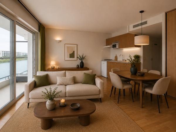 Appartement T2 avec garage et cave dans une résidence avec piscine