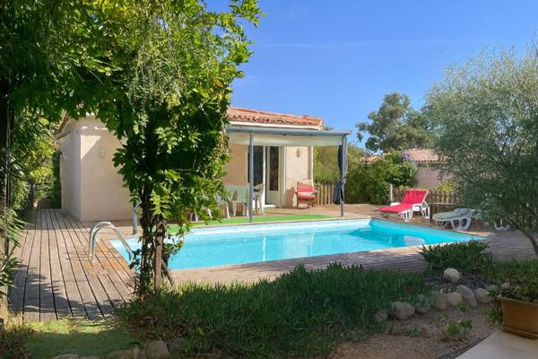 Ste lucie de porto vecchio (20144) Maison avec piscine et T1 bis indépendant à Pinarello