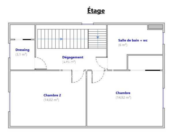2 maisons (130 m2 + 35 m2) à 4 min à pied du RER E