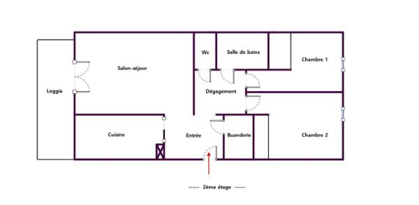 Mèze (34140) T3 + Terrasse au 2éme et dernier étage + garage + place extérieure dans une résidence de standing à Mèze