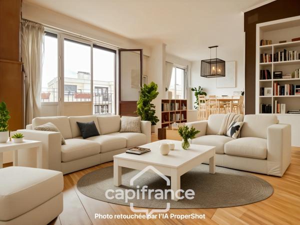 A vendre 5 pièces de 85 m², au dernier étage, lumineux, traversant, au calme avec terrasses, cave et parking, à CHENNEVIERES SUR MARNE (94)