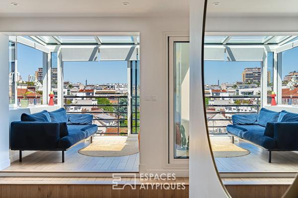 Penthouse confidentiel et terrasse plein ciel, dans le quartier Parchamp – Albert-Kahn