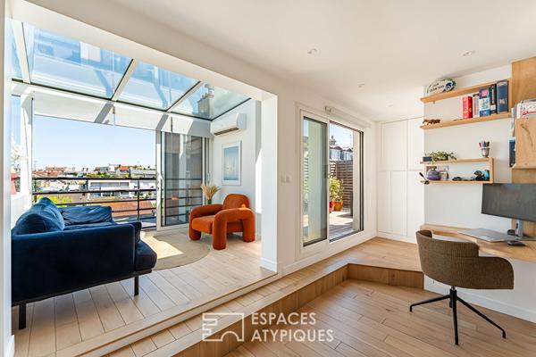Penthouse confidentiel et terrasse plein ciel, dans le quartier Parchamp – Albert-Kahn