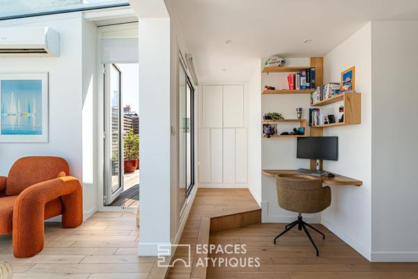 Penthouse confidentiel et terrasse plein ciel, dans le quartier Parchamp – Albert-Kahn