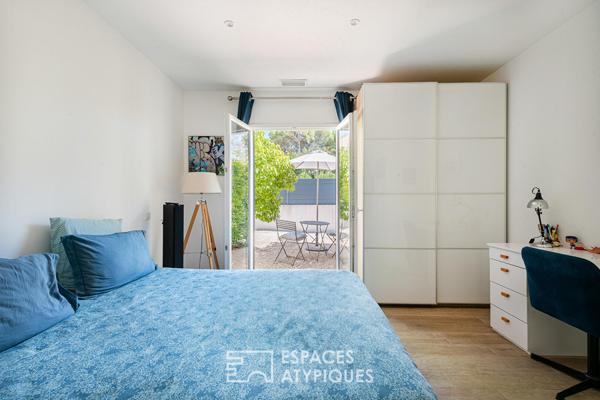 Villa contemporaine : volumes épurés et plain-pied