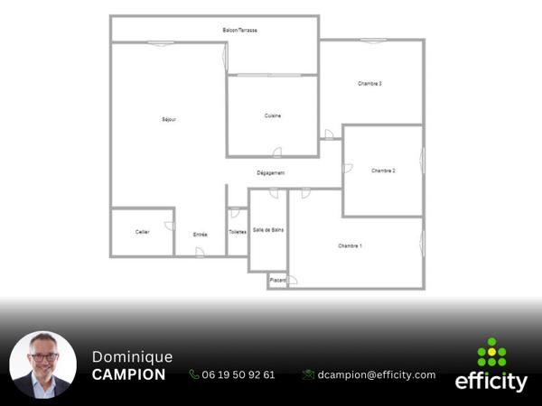 Appartement 4 pièces - 91 m²