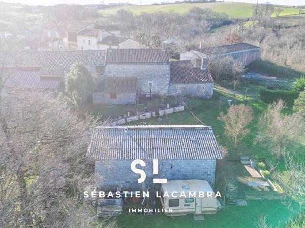 Dénat (81120) Maison en pierre rénovée – Dépendances et studio indépendant – Terrain arboré 1 626 m²