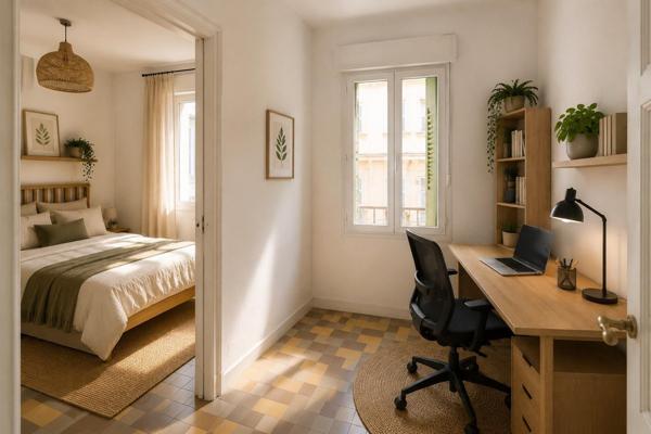 Vauban – Marseille 13006 | Appartement 3 pièces de 44 m² terrasse de 12 m²